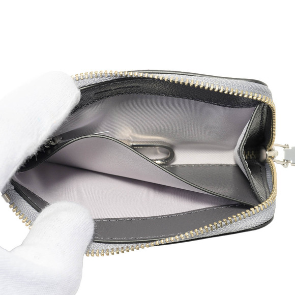 MARC JACOBS Coin Case The Utility Snapshot Leather Gray - Picture 5 of 9